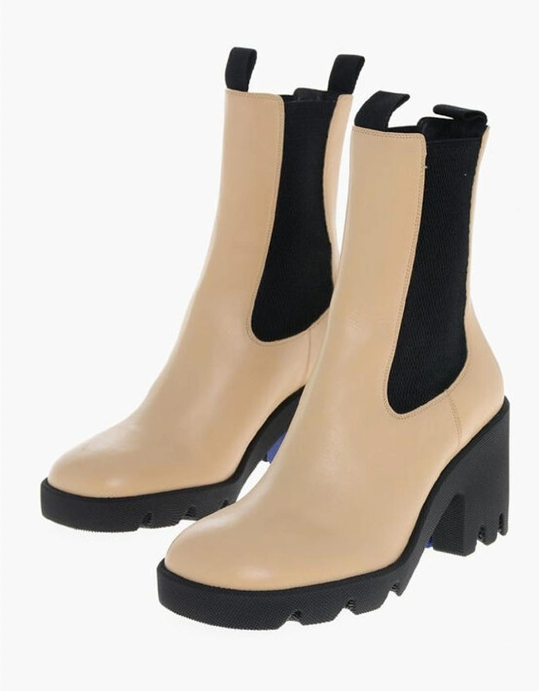 Leather Pull-On Boots with Rugged Sole Women - Yellow, 6 of 5