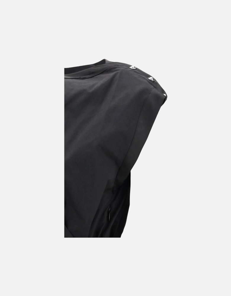 Elliot Short Dress with Decorative Button and Elasticated Waistband
