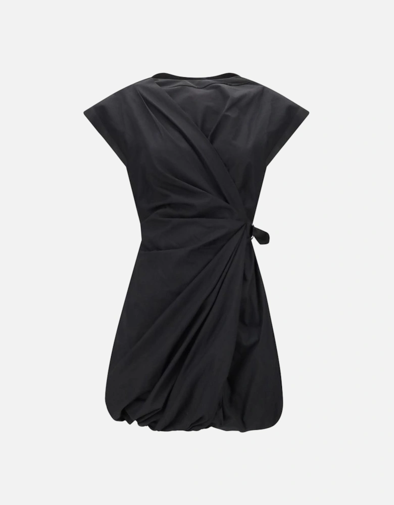 Elliot Short Dress with Decorative Button and Elasticated Waistband