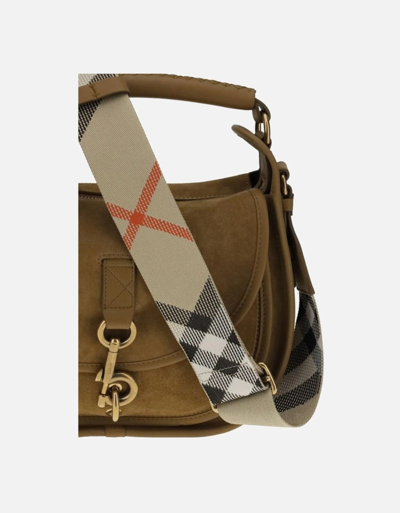 B Clip Shoulder Bag with Archivio Check Strap Women - Brown