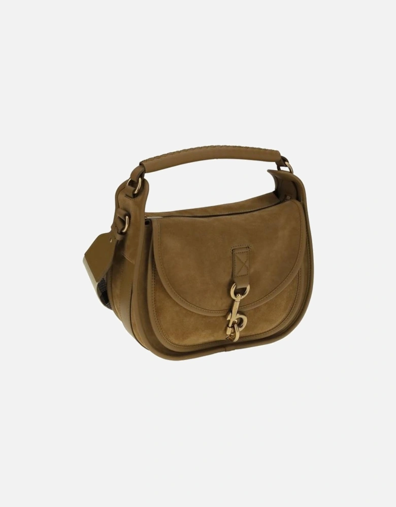 B Clip Shoulder Bag with Archivio Check Strap Women - Brown
