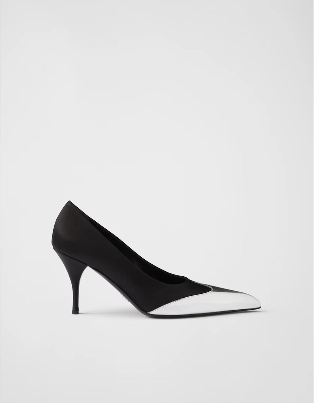 Satin and Metallic Leather High Heel Pumps Women - Black, 7 of 6