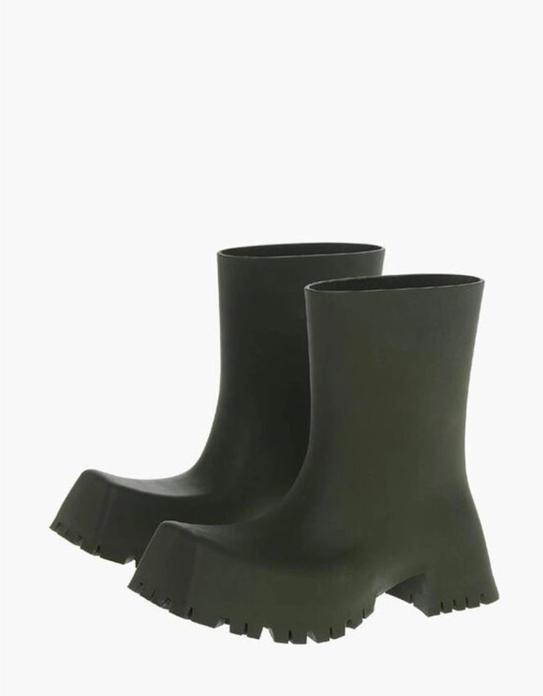 Rubber Pull-On Boots with Rugged Sole Women - Army