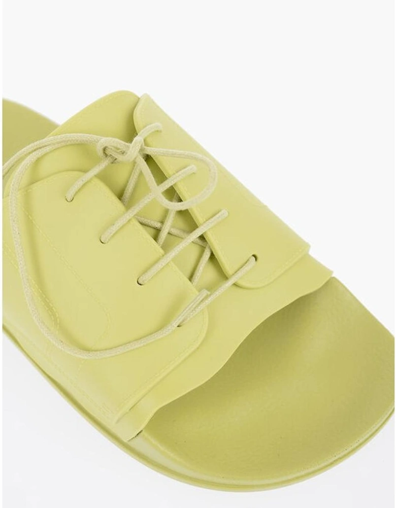 Rubber Sole Slip-On Lace-Up Sneakers Women - Green Sandals