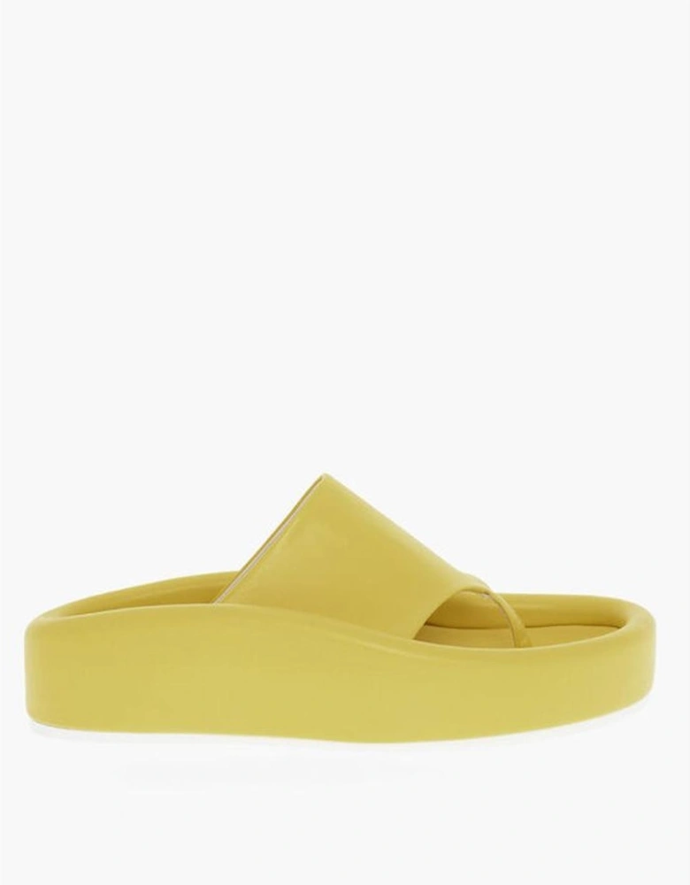 Eco-leather Rubber Sole Sneakers Women - Yellow Sandals