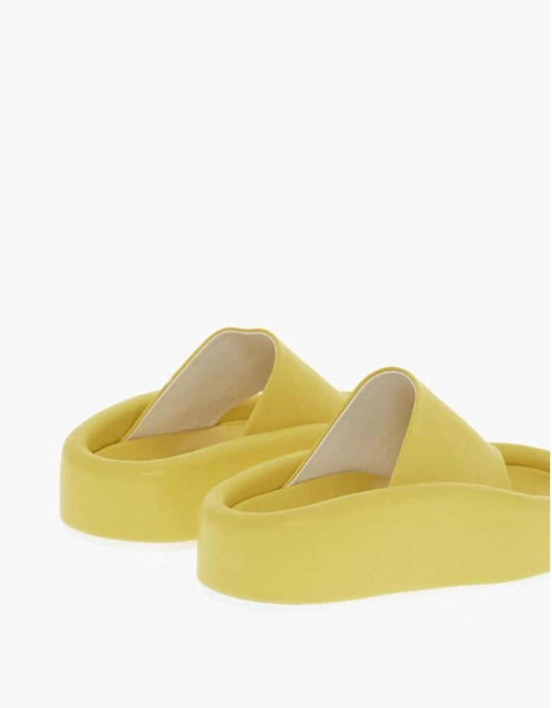 Eco-leather Rubber Sole Sneakers Women - Yellow Sandals