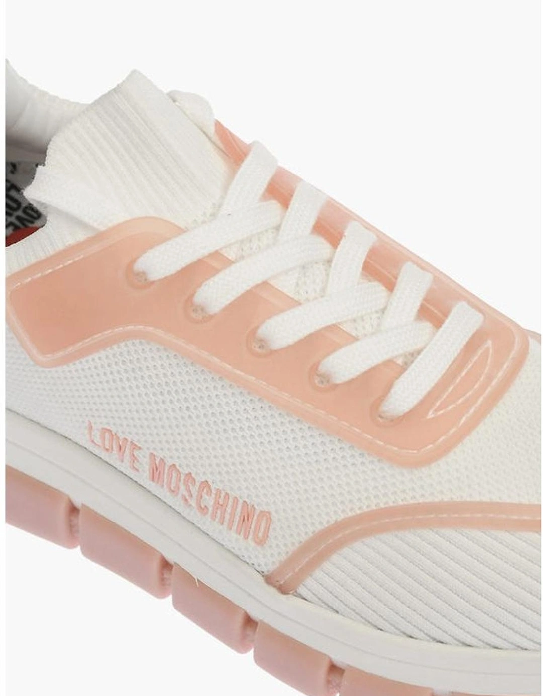 Lace-Up Sneakers with Rubber Sole and Logo Women - White