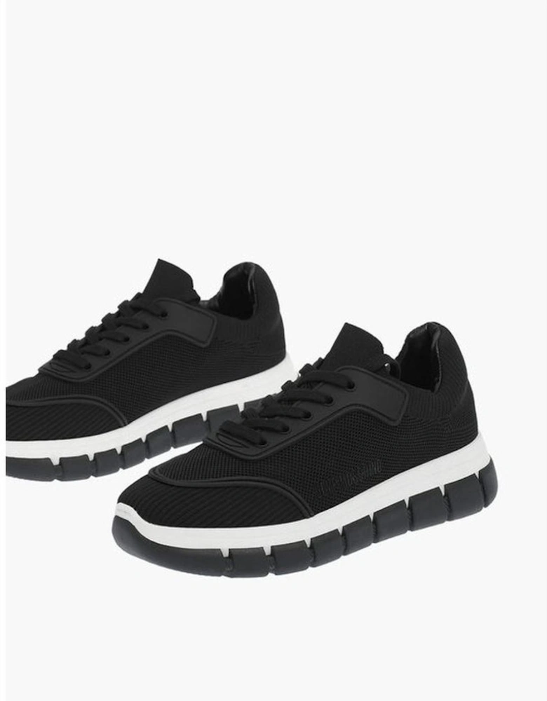 Lace-Up Sneakers with Rubber Sole Women - Black