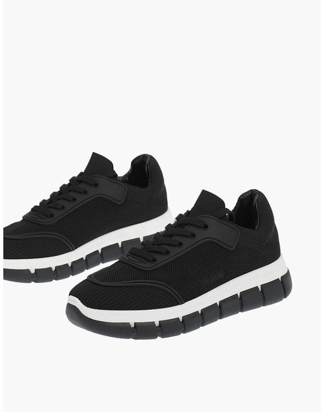 Lace-Up Sneakers with Rubber Sole Women - Black, 6 of 5