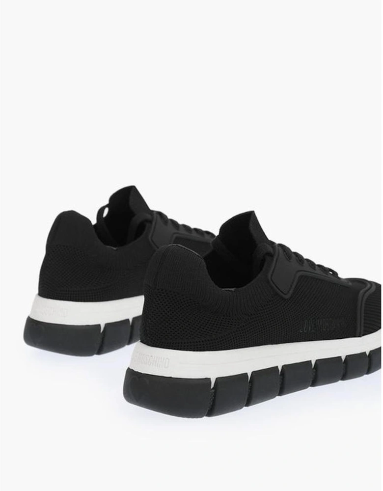 Lace-Up Sneakers with Rubber Sole Women - Black