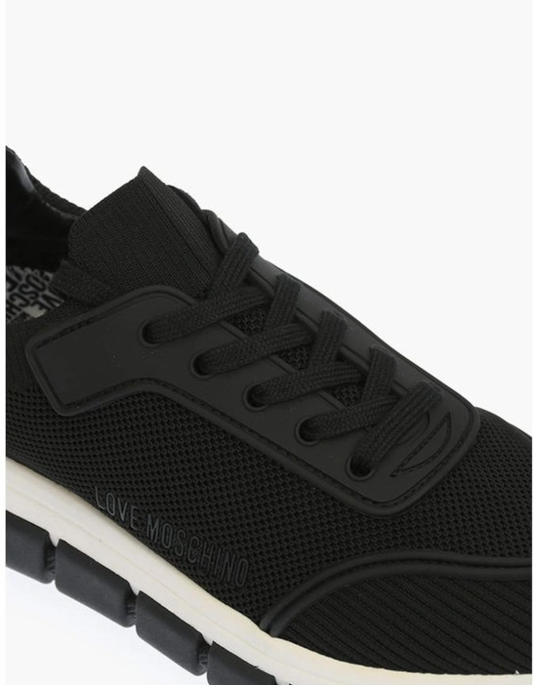Lace-Up Sneakers with Rubber Sole Women - Black