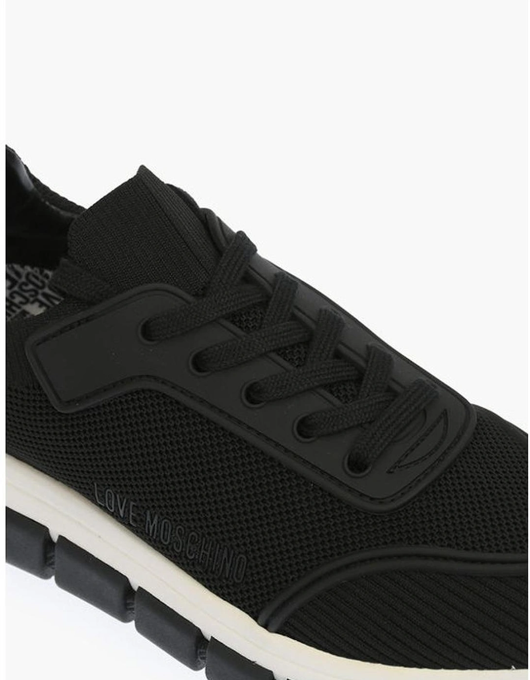 Lace-Up Sneakers with Rubber Sole Women - Black