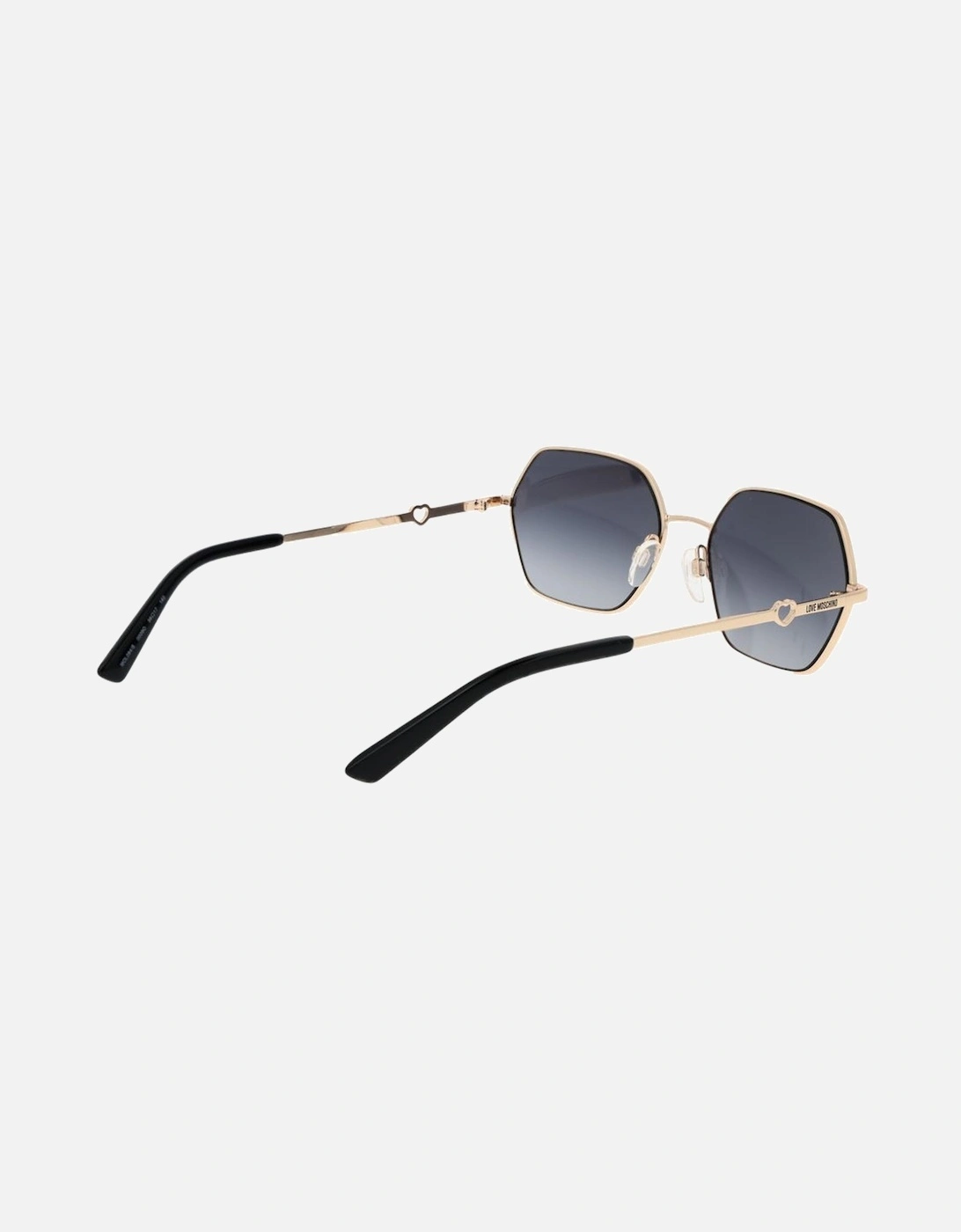 Gold Metal Square Gradient Sunglasses Women
