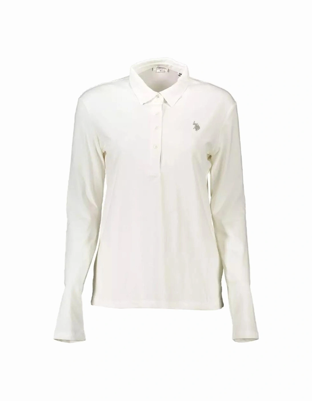 Logo Embroidered Long-sleeved Polo Shirt with Button Detail Women -, 3 of 2