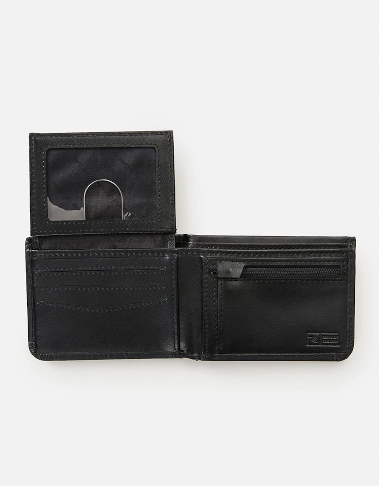 Rip Curl Mens Phaze Icon All Day Bi-Fold Card Noted Coin Wallet - Black