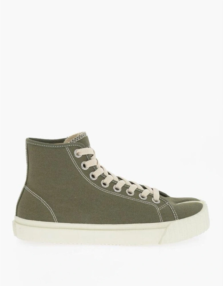 Lace-Up Canvas Sneakers with Rubber Sole Women - Green
