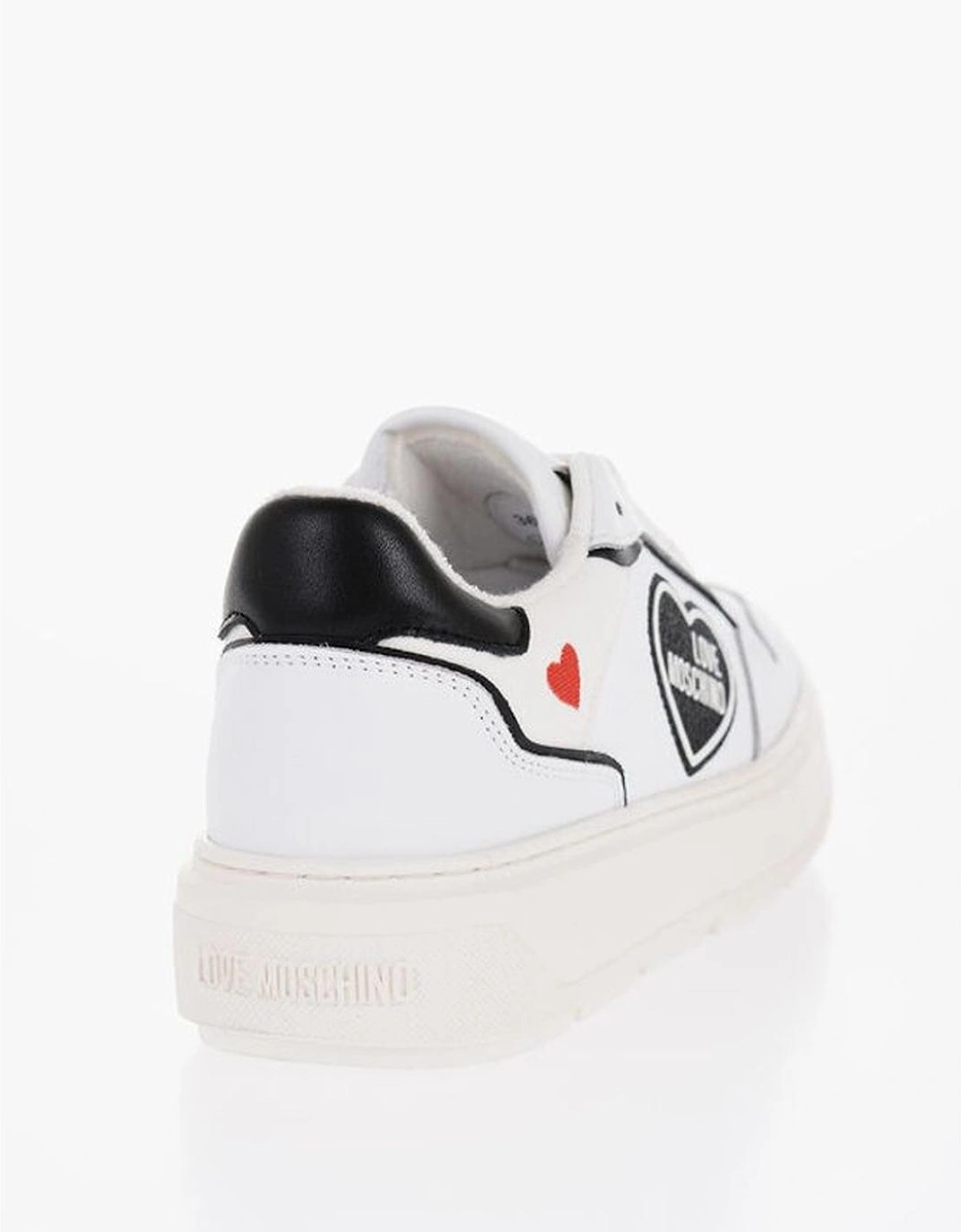 Leather & Canvas Lace-Up Sneakers with Rubber Sole Women - Black And