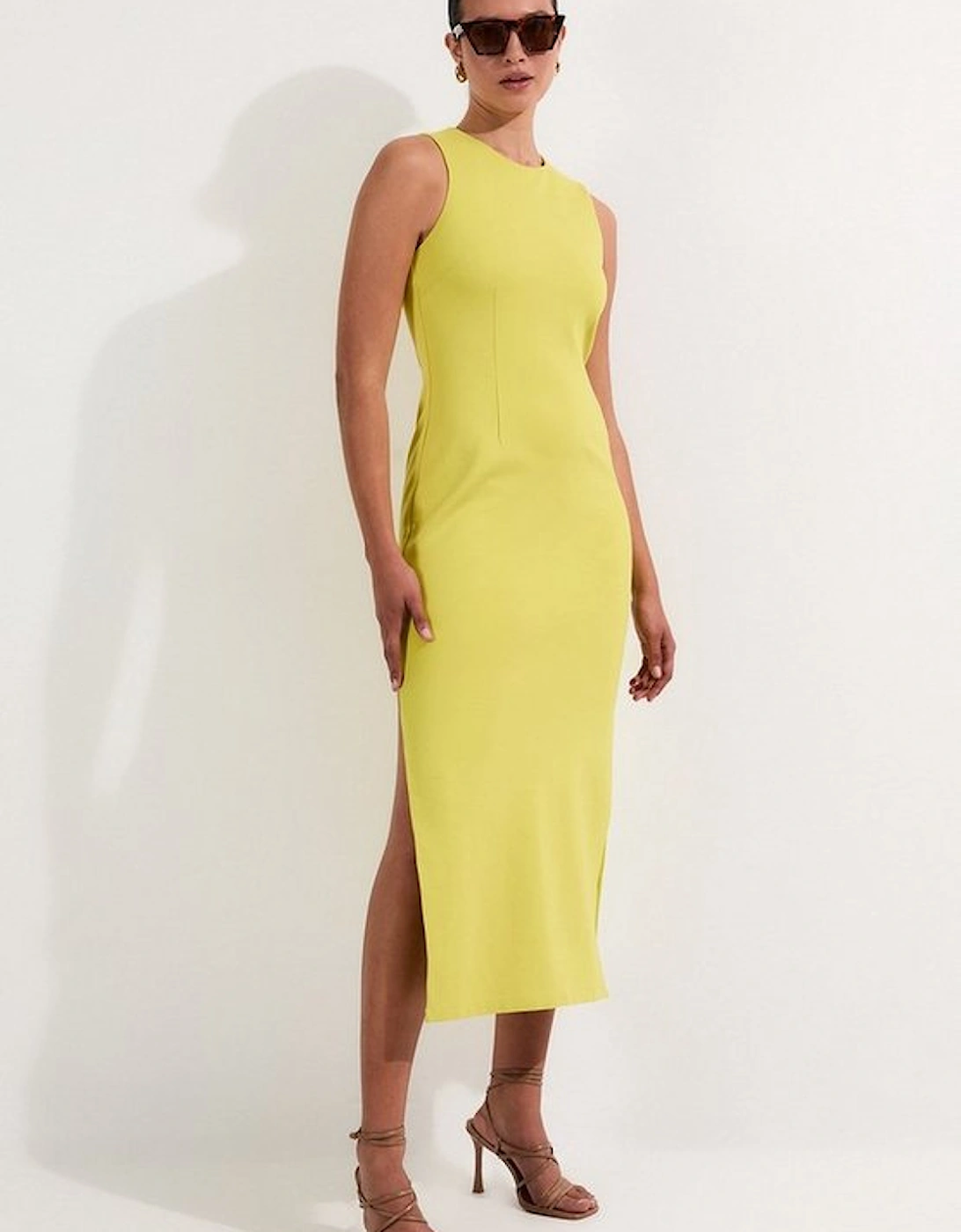 Ponte Crew Neck Maxi Dress, 5 of 4