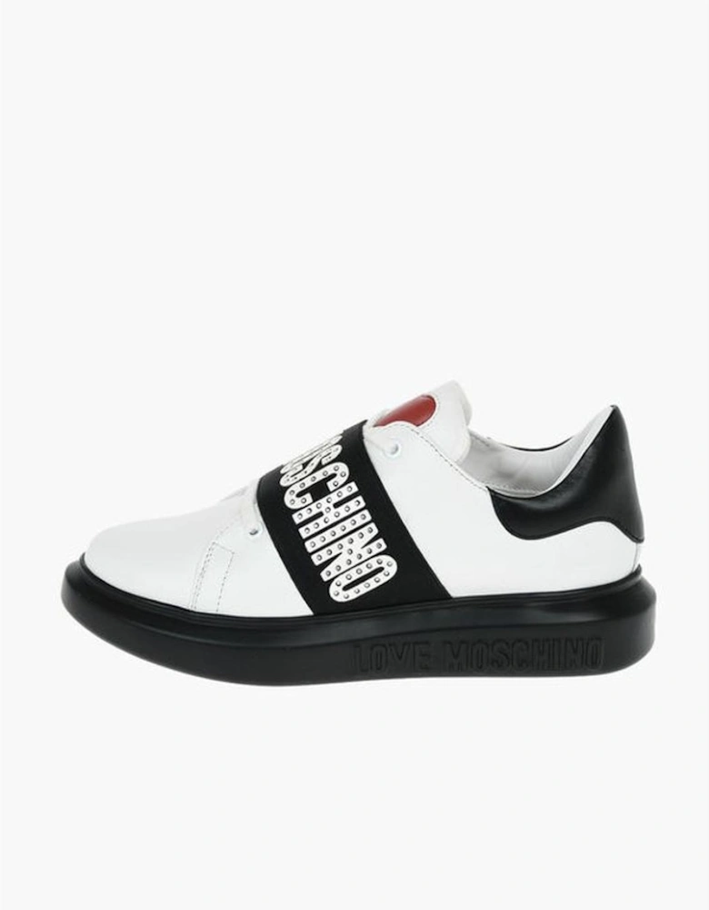 Lace-up Leather Sneakers with Studded Detailing Women - Black And