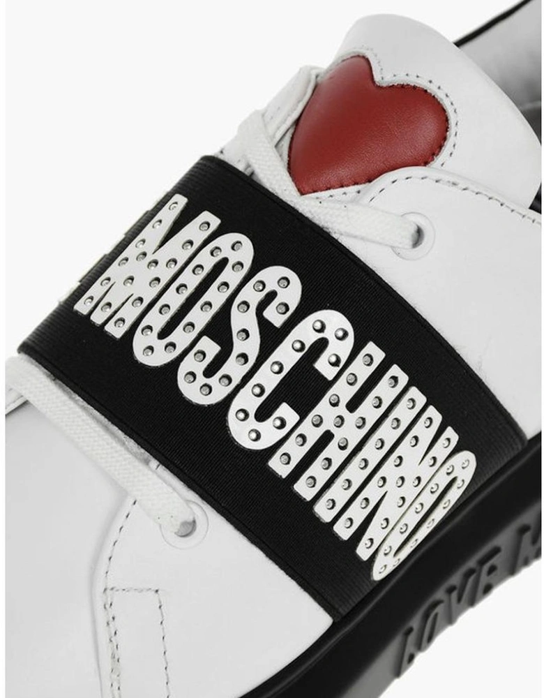 Lace-up Leather Sneakers with Studded Detailing Women - Black And