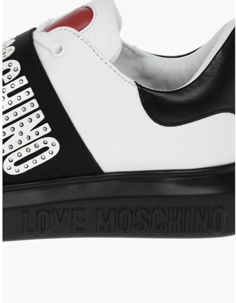 Lace-up Leather Sneakers with Studded Detailing Women - Black And