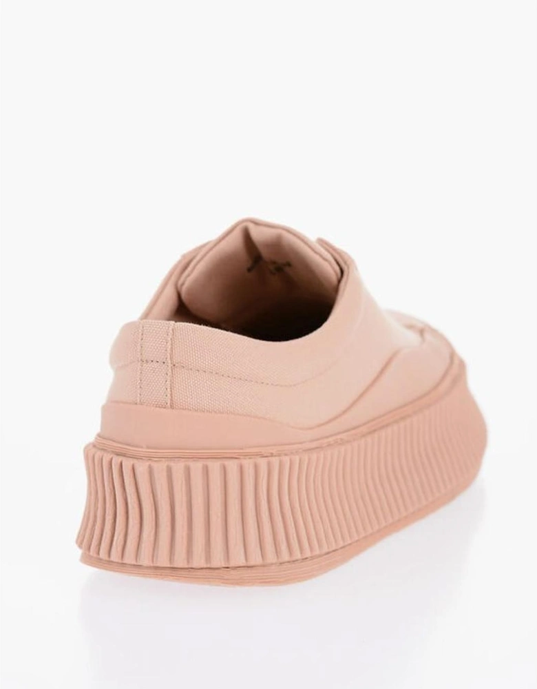 Canvas Lace-Up Platform Sneakers Women - Multicolor