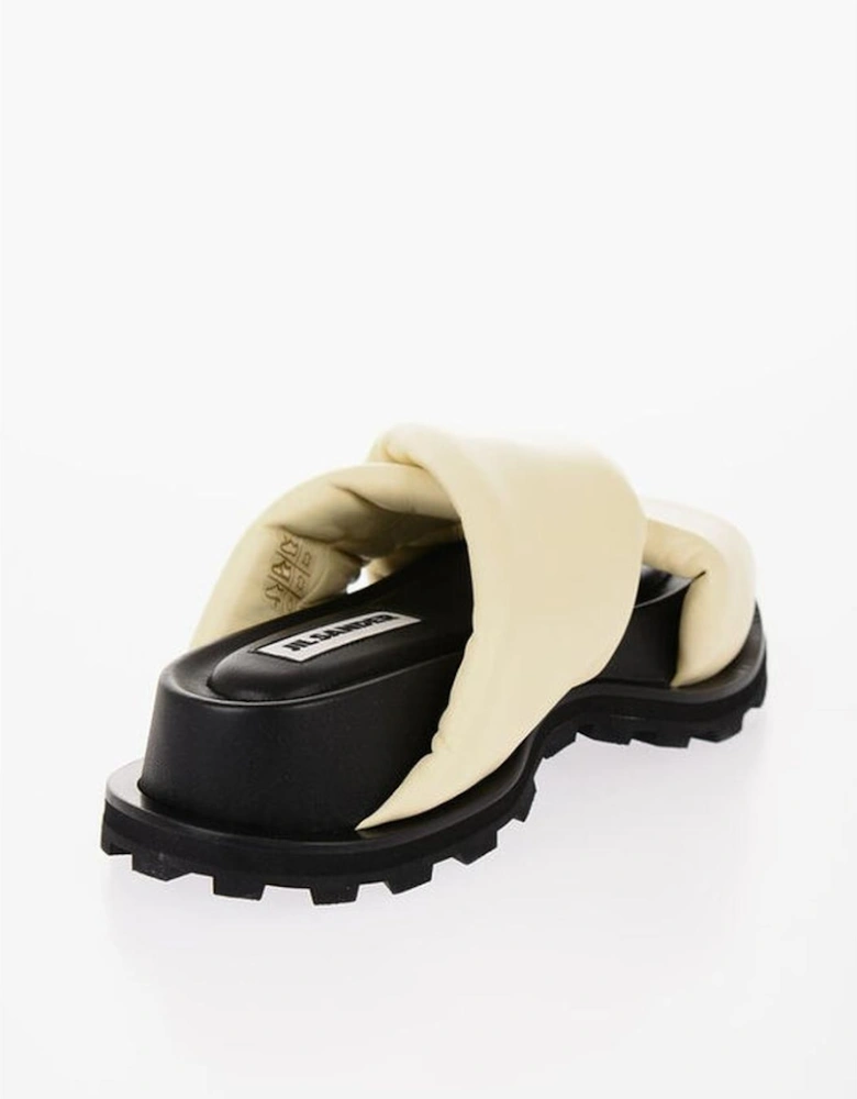 Leather Rubber Sole Women’s Shoes - Yellow Sandals
