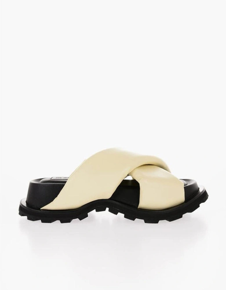 Leather Rubber Sole Women’s Shoes - Yellow Sandals