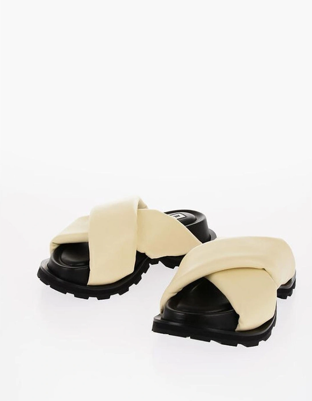 Leather Rubber Sole Women’s Shoes - Yellow Sandals, 5 of 4
