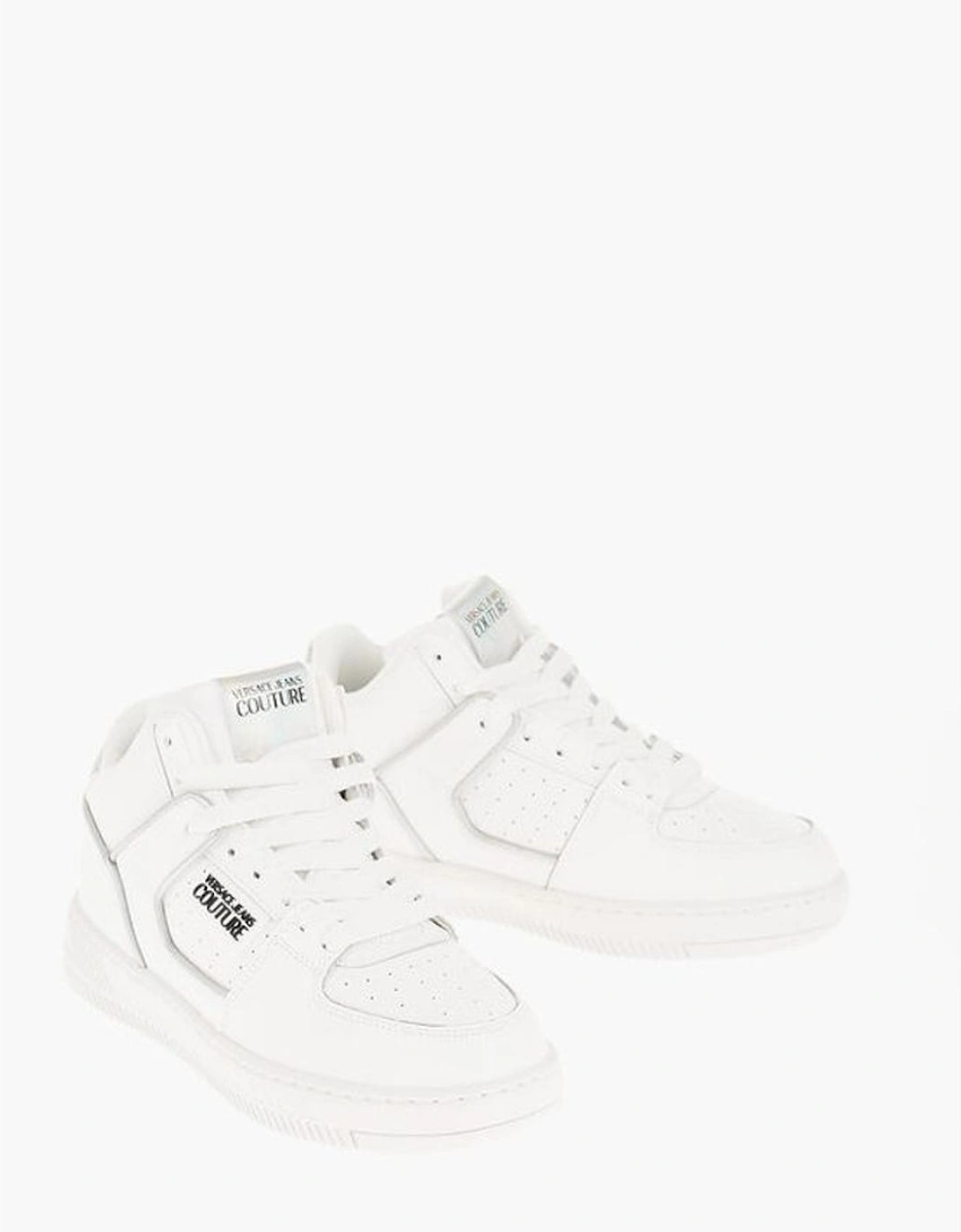 Leather Lace-up Sneakers with Logo Detailing Women - White, 5 of 4