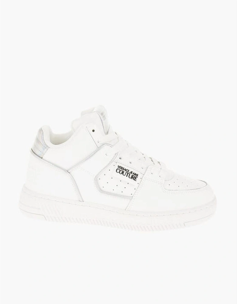 Leather Lace-up Sneakers with Logo Detailing Women - White