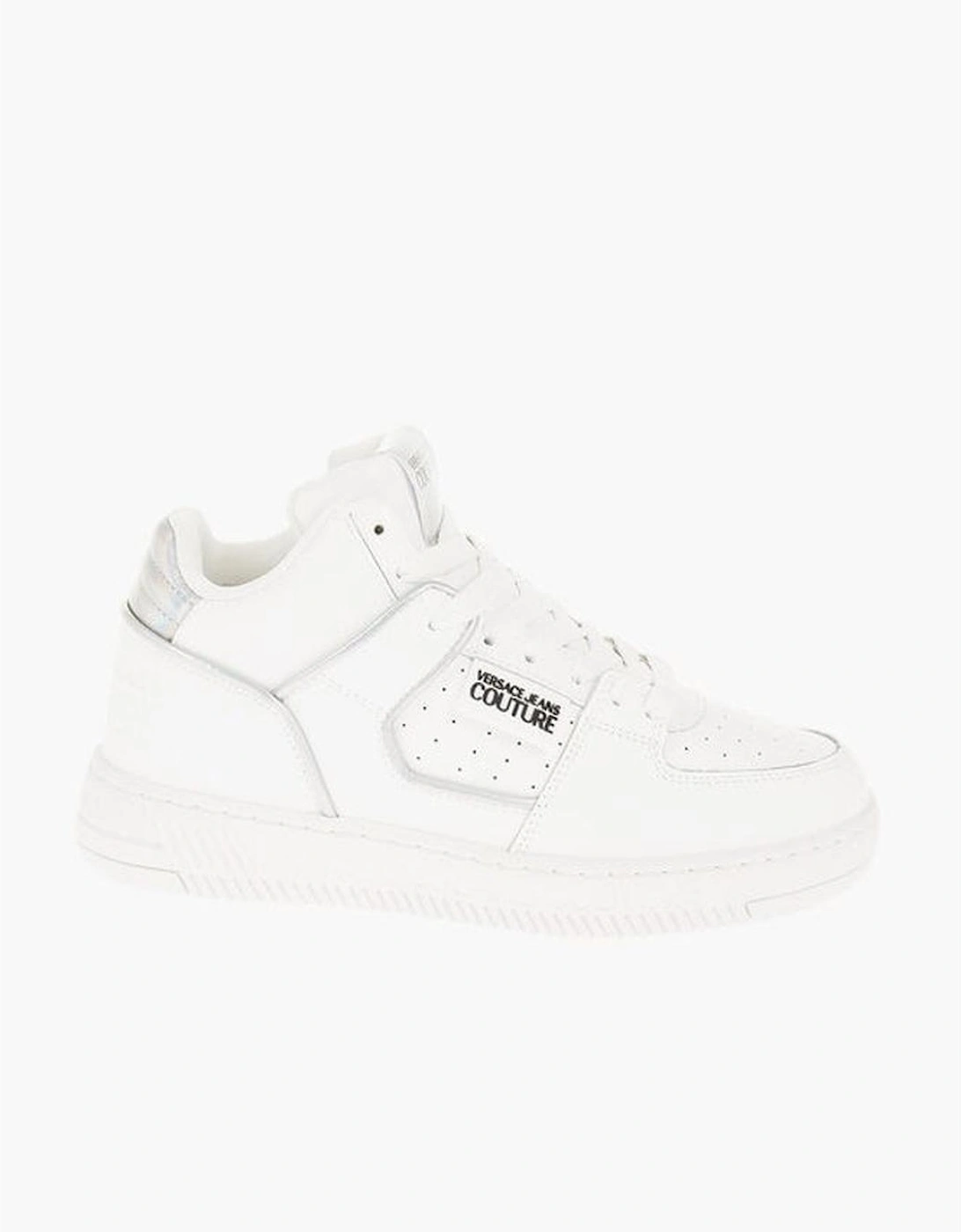 Leather Lace-up Sneakers with Logo Detailing Women - White
