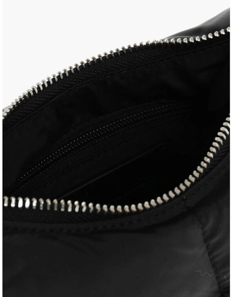 Casual Handbag with Zip Closure and Logo Women - Black Tote Bags