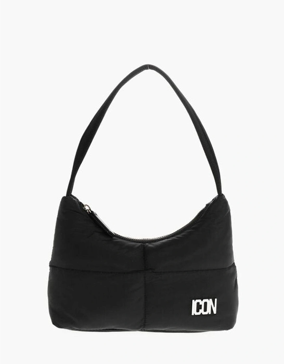 Casual Handbag with Zip Closure and Logo Women - Black Tote Bags, 5 of 4