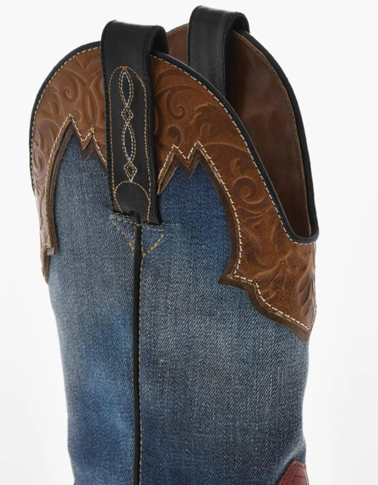 Multicolor Pull-On Leather Sole Boots Women