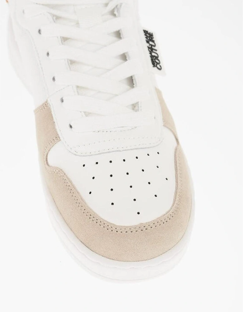 Lace-Up Techno Fabric Sneakers Women - White