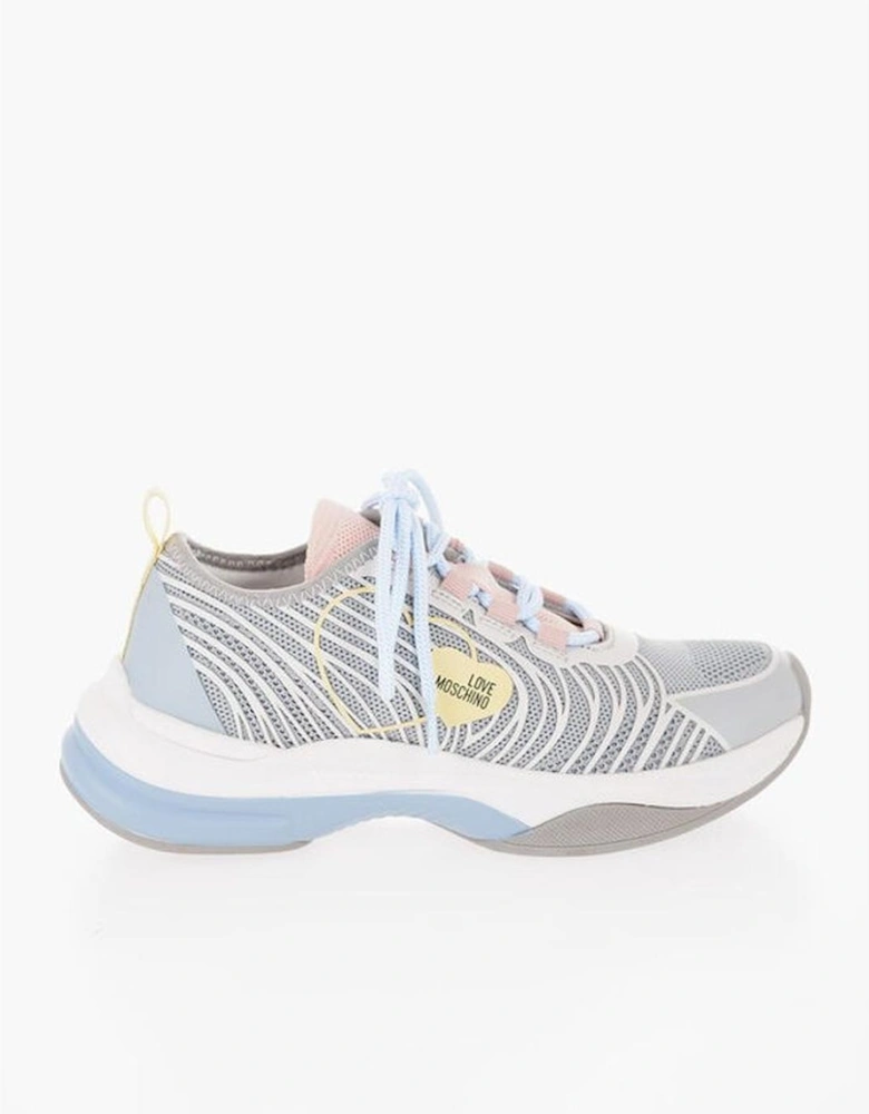 Canvas Lace-up Sneakers with Rubber Sole Women - Blue