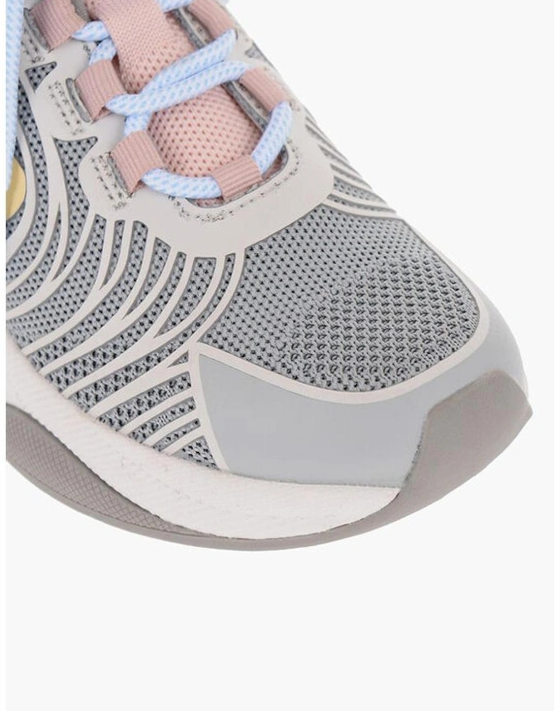 Canvas Lace-up Sneakers with Rubber Sole Women - Blue