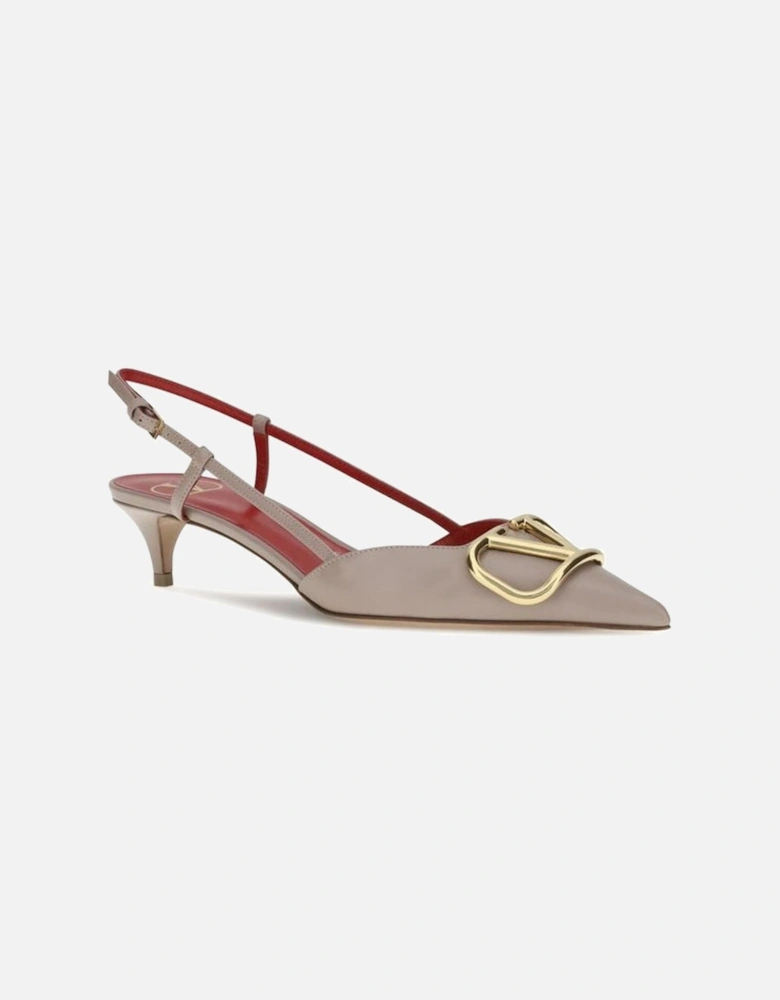 Decollete Slingback Pumps with Adjustable Buckle Women - Gray