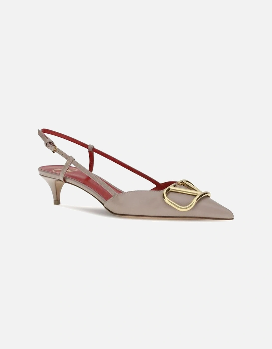Decollete Slingback Pumps with Adjustable Buckle Women - Gray
