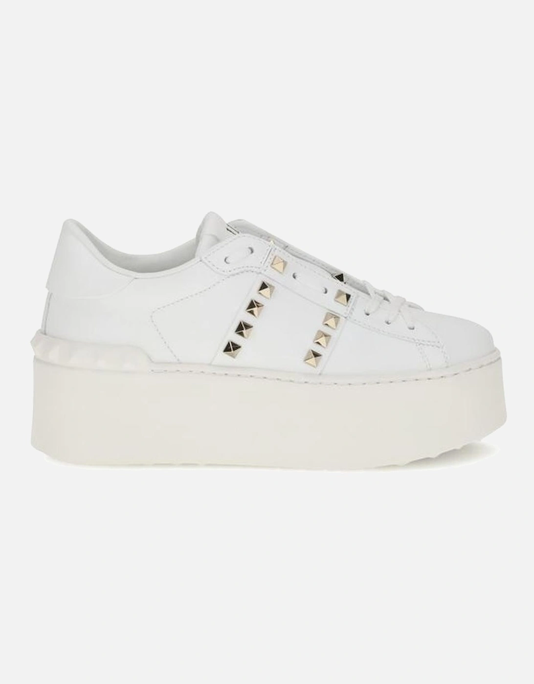 Rockstud Untitled Flatform Studded Sneakers Women - White, 5 of 4