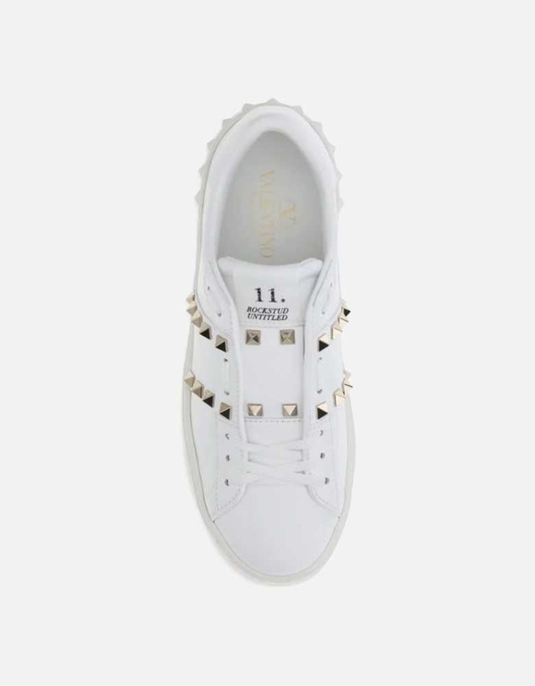 Rockstud Untitled Flatform Studded Sneakers Women - White