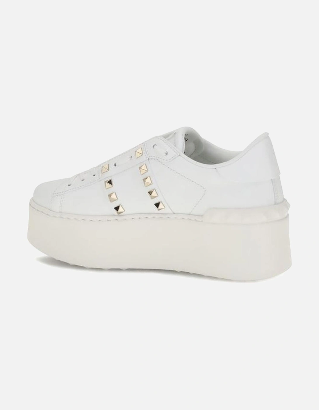 Rockstud Untitled Flatform Studded Sneakers Women - White