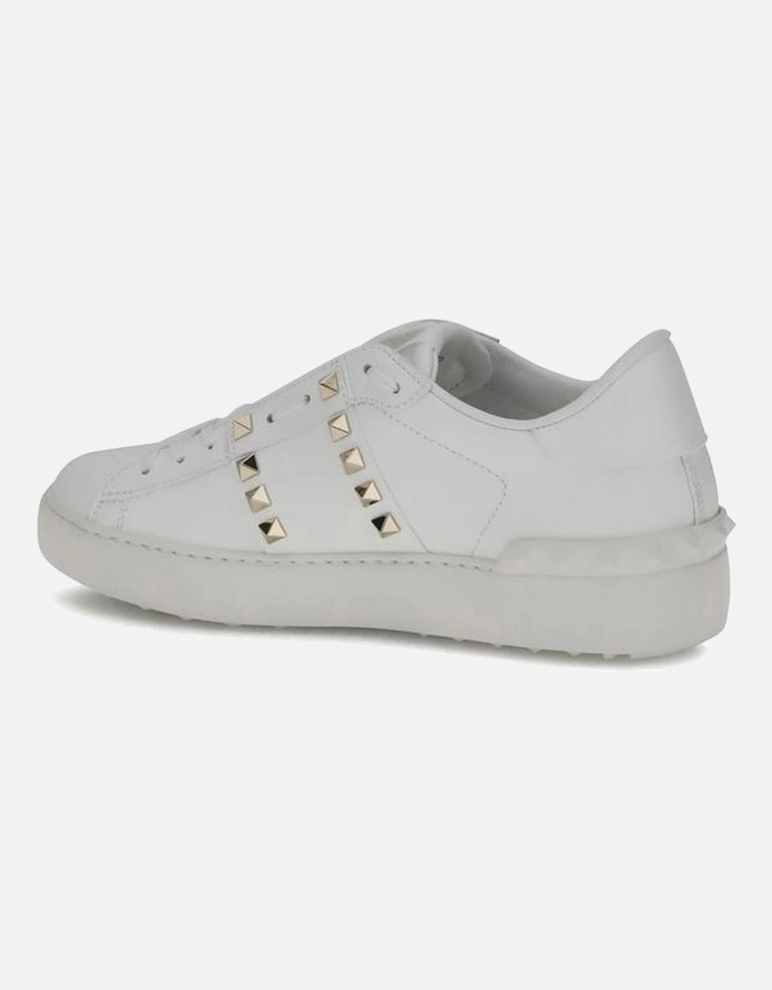 Rockstud Untitled Calfskin Sneakers Women - White