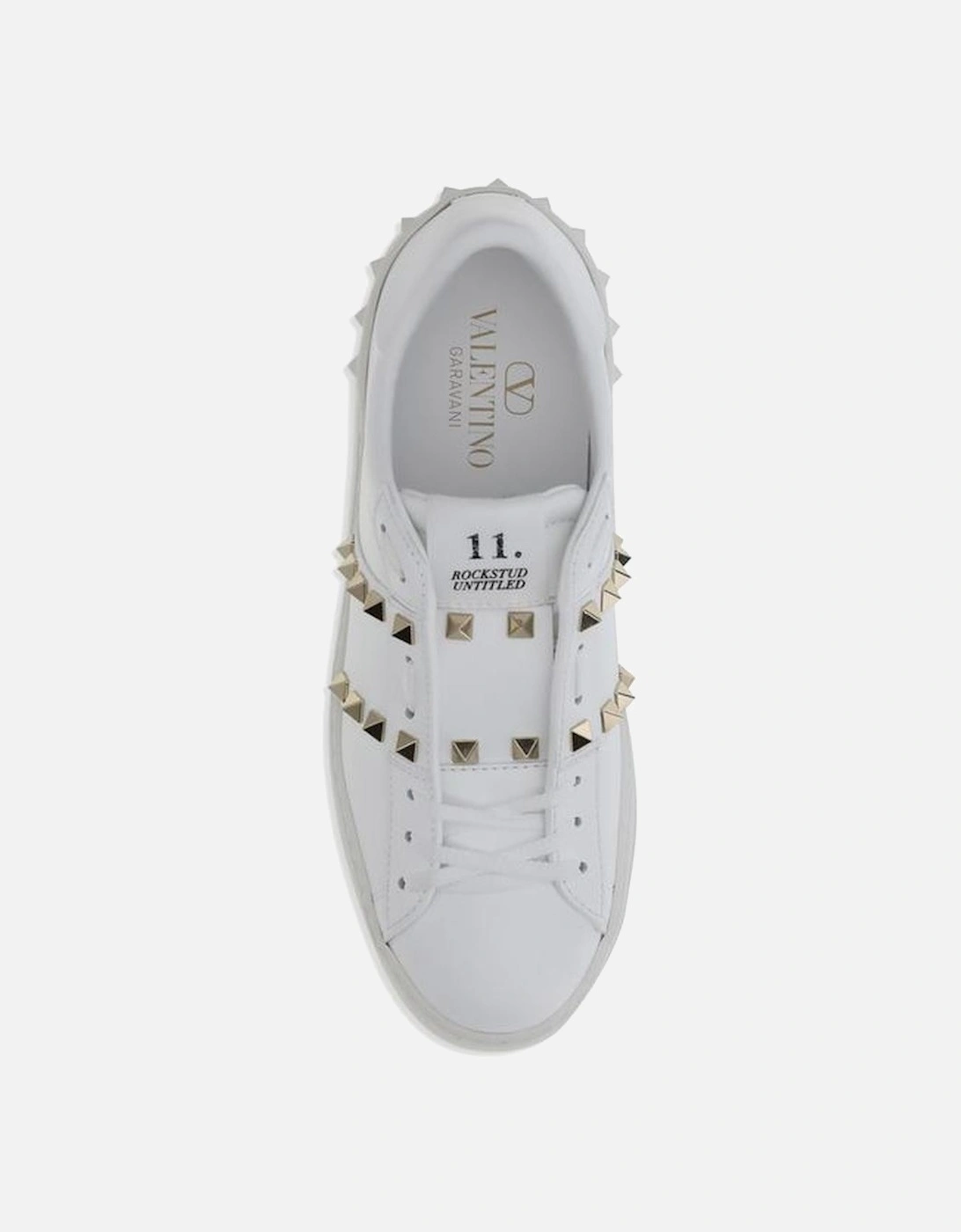 Rockstud Untitled Calfskin Sneakers Women - White