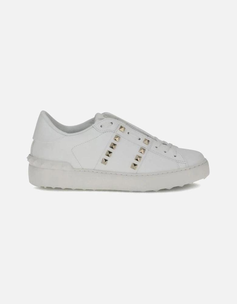 Rockstud Untitled Calfskin Sneakers Women - White
