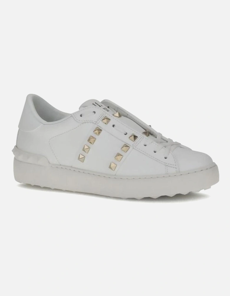 Rockstud Untitled Calfskin Sneakers Women - White