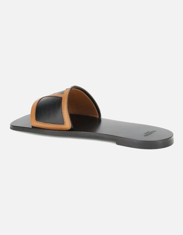Viva Superstar Leather Square-Toe Sandals Women - Black