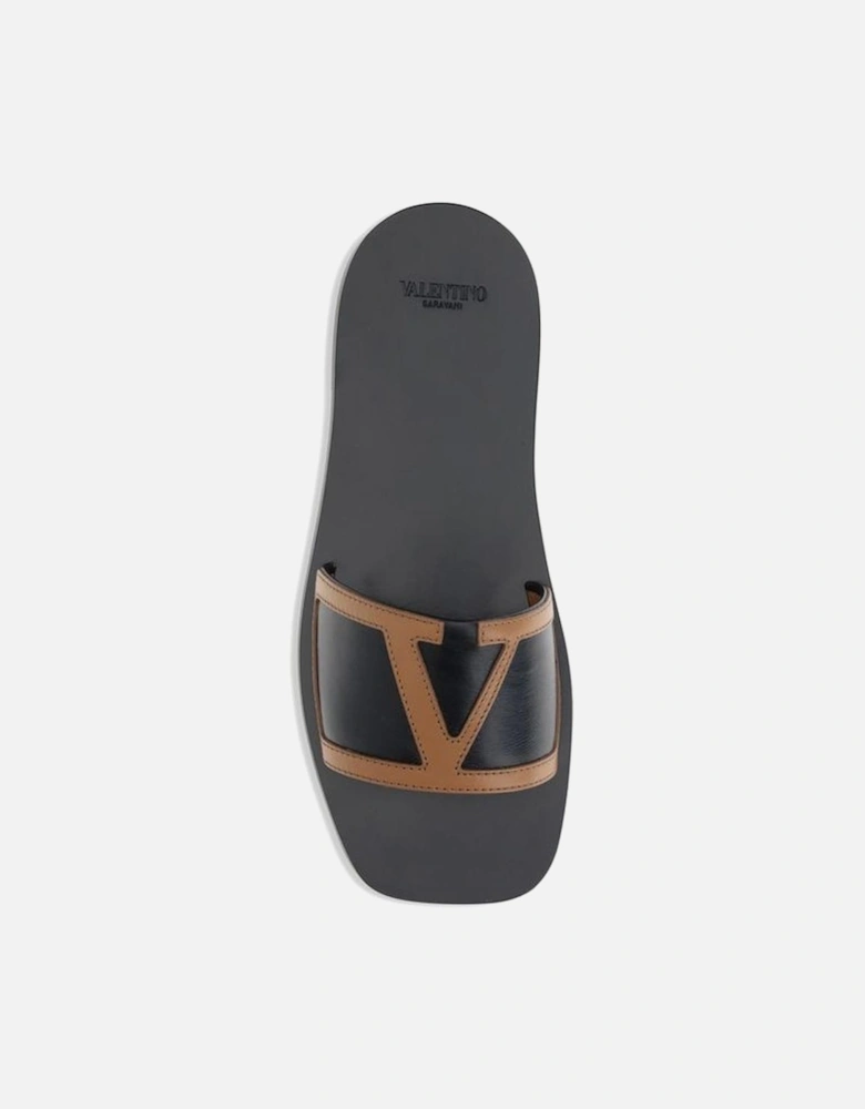 Viva Superstar Leather Square-Toe Sandals Women - Black