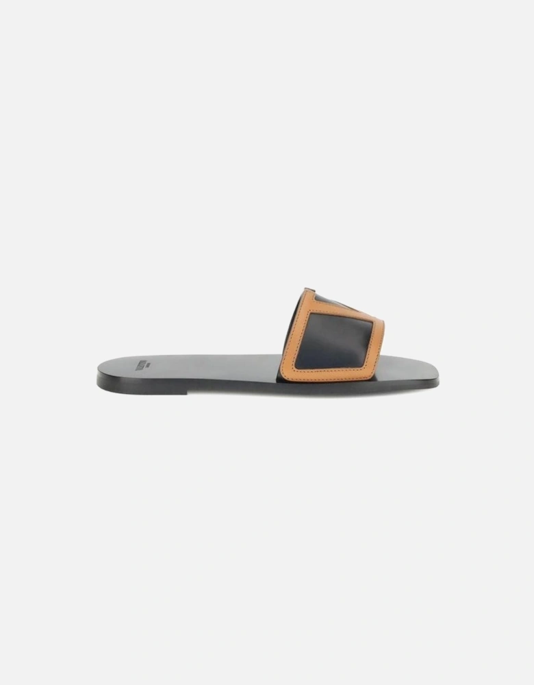 Viva Superstar Leather Square-Toe Sandals Women - Black